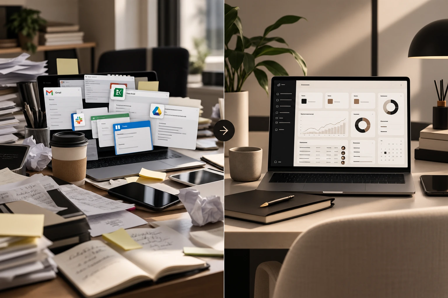 Comparaison entre outils dispersés et système STARTLAB centralisé